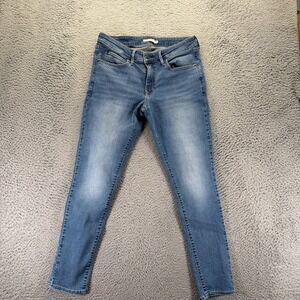 Levi's 711 Jeans Womens 30x30 Blue Cotton Denim Skinny Faded Workwear Stretch